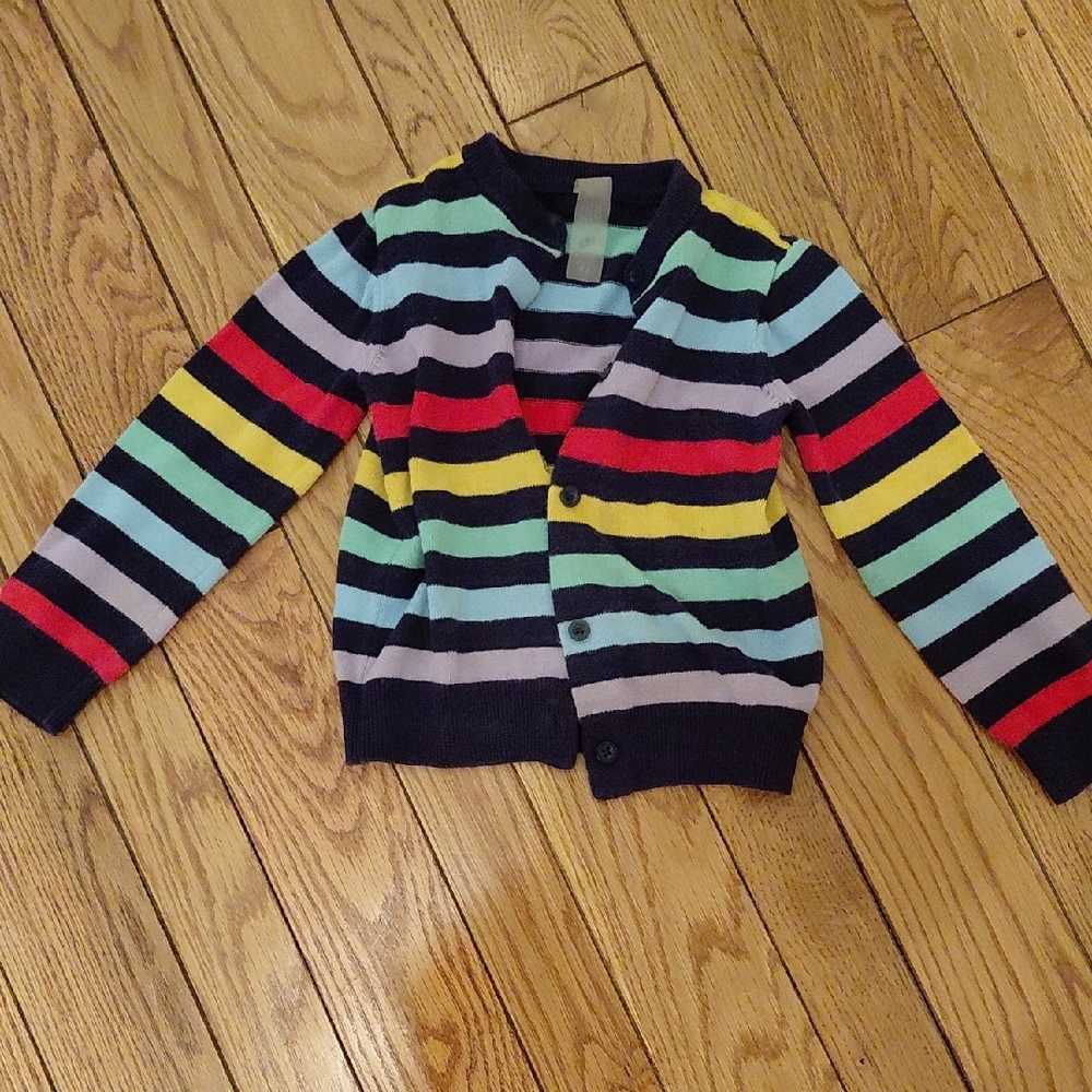Primary Rainbow Cardigan Sz 2-3